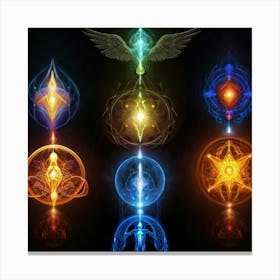 Seven Chakras Energy auras Canvas Print