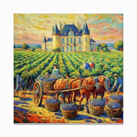 Margaux's Treasures: A Vineyard's Secret Tapestry Canvas Print