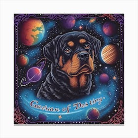 Rottweiler In Space 1 Canvas Print