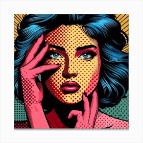 Lady popart Canvas Print