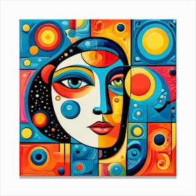 Abstract Retro Surrealism Picasso Style Canvas Print