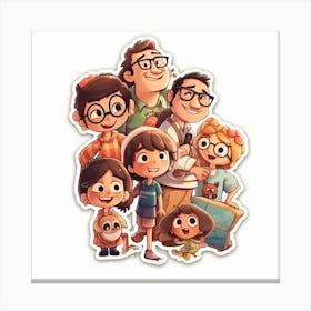 Family Sticker Canvas Print