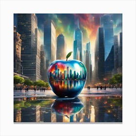 Apple In The City 1 Canvas Print