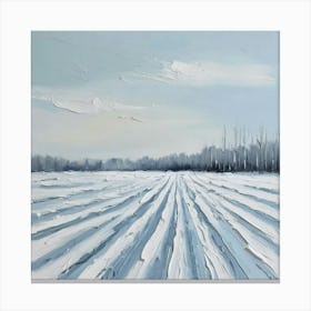 Snow Covered Field Canvas Print