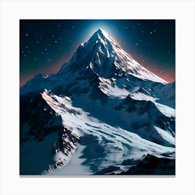 Mountain At Night Canvas Print