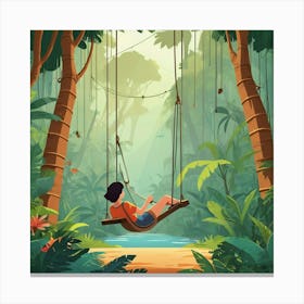 Graphic Design Jungle Swing Art 0 Canvas Print