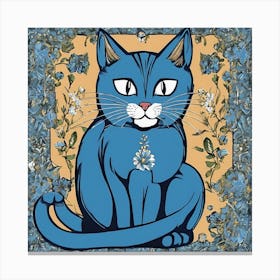 Blue Cat 2 Canvas Print
