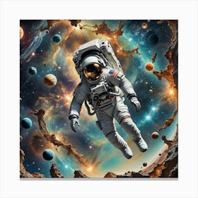 Astronaut In Space Canvas Print