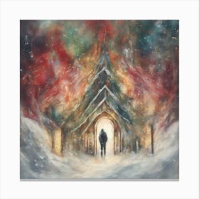 Church In The Snow Canvas Print