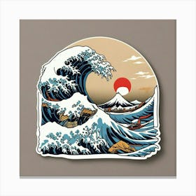 Great Wave Off Kanagawa 5 Canvas Print