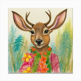 Hawaiian Deer 4 Canvas Print