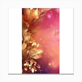 Golden Feathers 1 Canvas Print