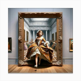 Emergence of the Young Infanta: A Velázquez-Inspired Journey Canvas Print