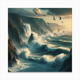 Seascape Stock Videos & Royalty-Free Footage 1 Canvas Print