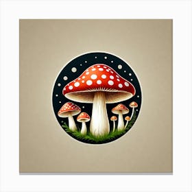 Mushroom Icon Canvas Print