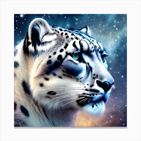 Big Cat, Majestic Snow Leopard Canvas Print