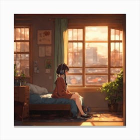 Girl In A Room Canvas Print