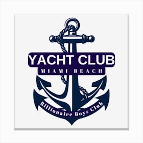 Yacht Club Miami Beach Canvas Print