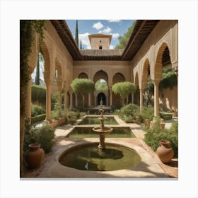 into the garden Granada 1 Canvas Print