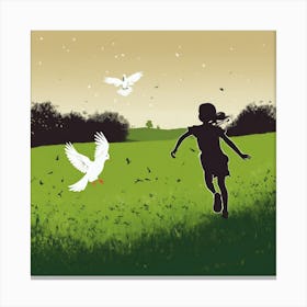 Doves In The Sky Canvas Print