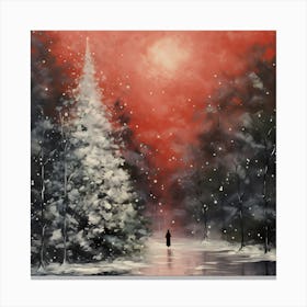 Retro Radiance in Christmas Canvas Canvas Print