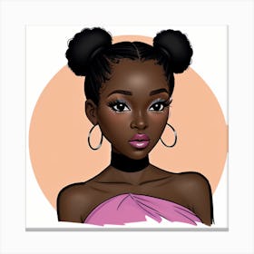 Afro Girl 8 Canvas Print