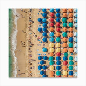 Aerial View Of A Beach 1 Canvas Print