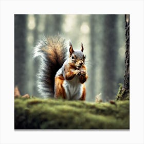 Squirrel In The Forest 46 Canvas Print