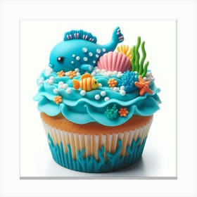 Under The Sea Cupcake Canvas Print