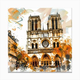 Paris Notre Dame Cathedral Canvas Print