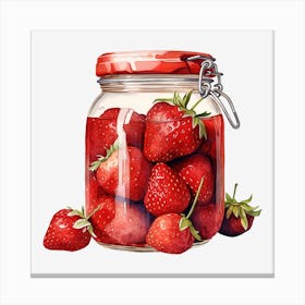 Strawberry In A Jar 1 Canvas Print