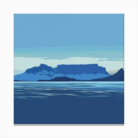 A Table Mountain In Cape Town Minimal Illustrati 1720033756 1 Canvas Print