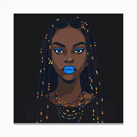 Black Girl With Blue Eyes Canvas Print