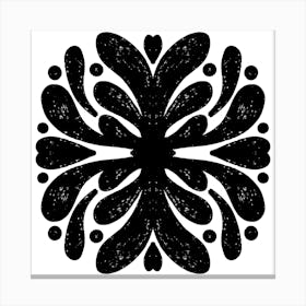 Black And White Flower 12 Canvas Print