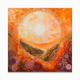 Sunrise Over The Desert Canvas Print