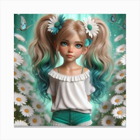 Daisy Girl 16 Canvas Print