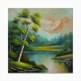 Tranquil Waters - Green Oasis Canvas Print