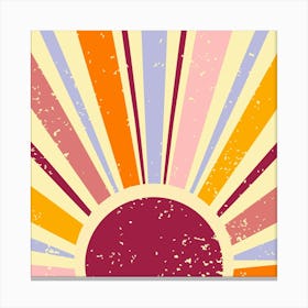 Retro Sun Canvas Print