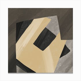 Polygon Abstract Composition Square Canvas Print