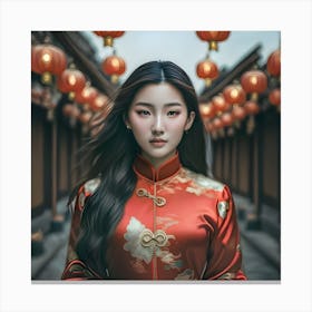 China in Red 3 Canvas Print