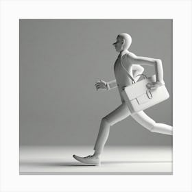 Businessman Running 1 Canvas Print