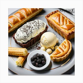 Desserts On A Plate 4 Canvas Print