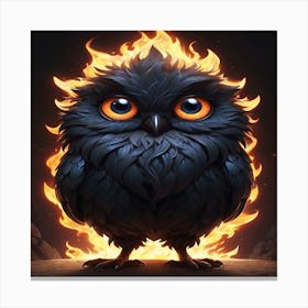 Fire Owl 1 Canvas Print