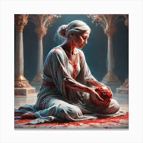 Woman Of Blood Canvas Print