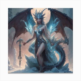 Ice Dragon Canvas Print