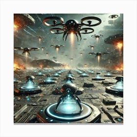 Event Horizon Drones Canvas Print