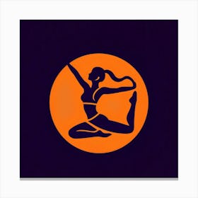 Illustration Of A Woman Engaged In A Yoga Pose Embodying Strength Balance And Flexibility For A Canvas Print