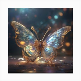 Butterfly made of glass 1 Canvas Print