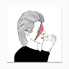 David Bowie Drinking Tea2 Canvas Print