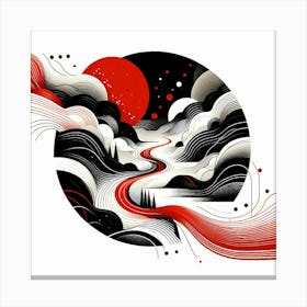 Red And Black Canvas Print